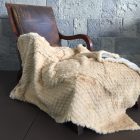 Diamond Textured Rabbit Fur Blanket