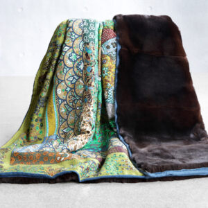 Hermes Shawl lined with Textured Fur