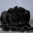 Natural Otter Brown Imperial Chinchilla Rex Fur Blanket